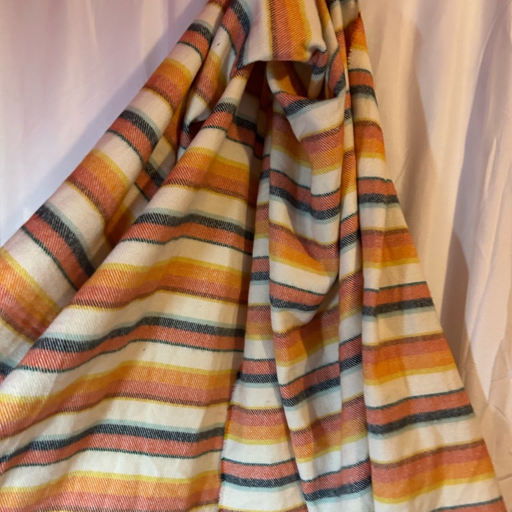 LL Bean Striped Multicolor Scarf - Picture 2 of 5